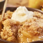 Delicious Autumn Spice Pear Cobbler Fresh from the Oven