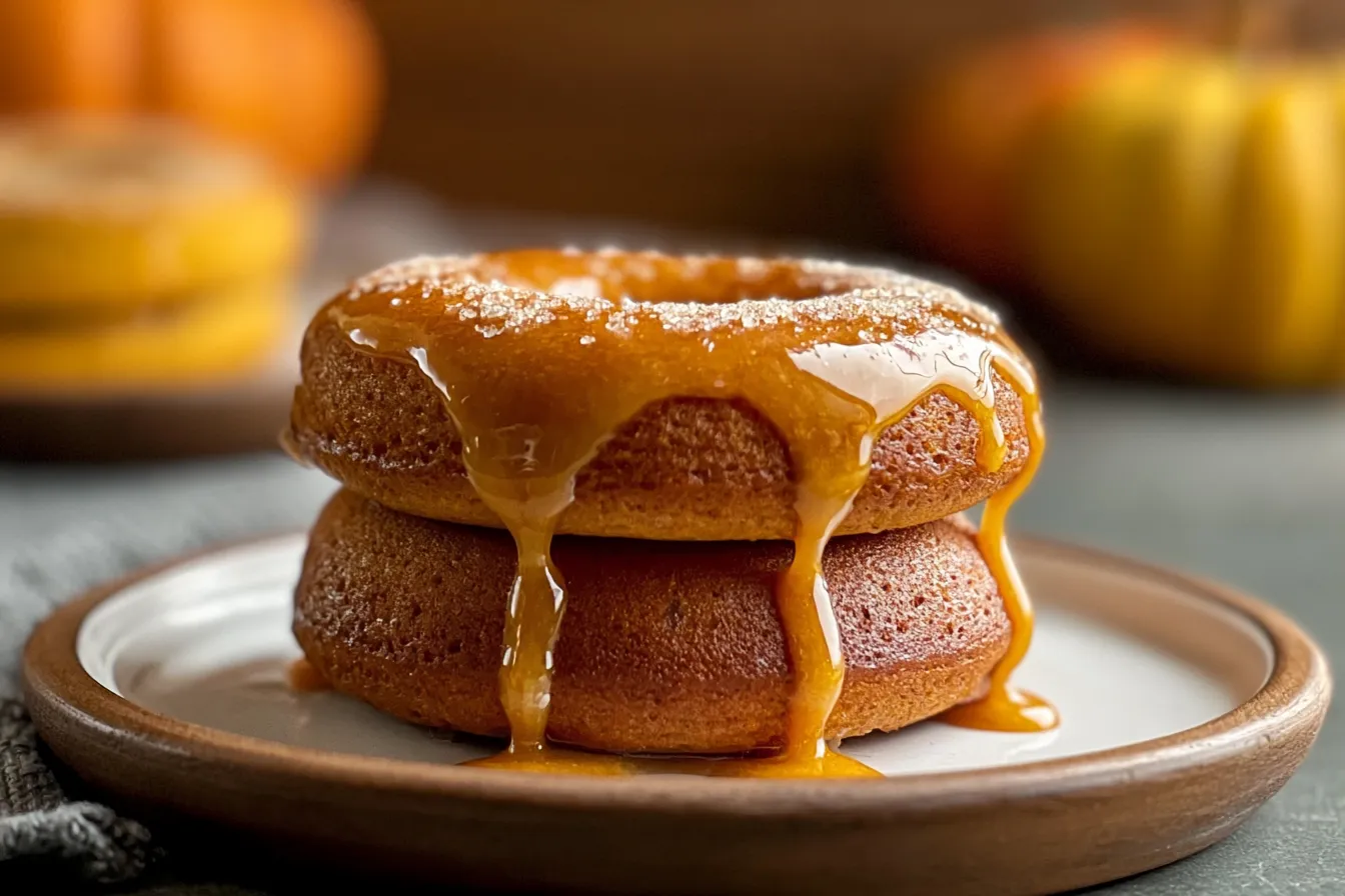Baked Pumpkin Donuts With Maple Glaze 