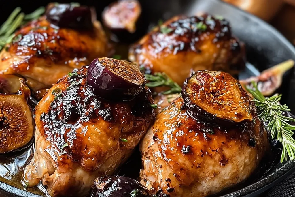 Balsamic Fig Glazed Chicken on a Plate