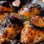 Balsamic Fig Glazed Chicken on a Plate