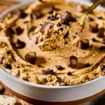 Buckeye Dip in a Bowl with Fresh Strawberries
