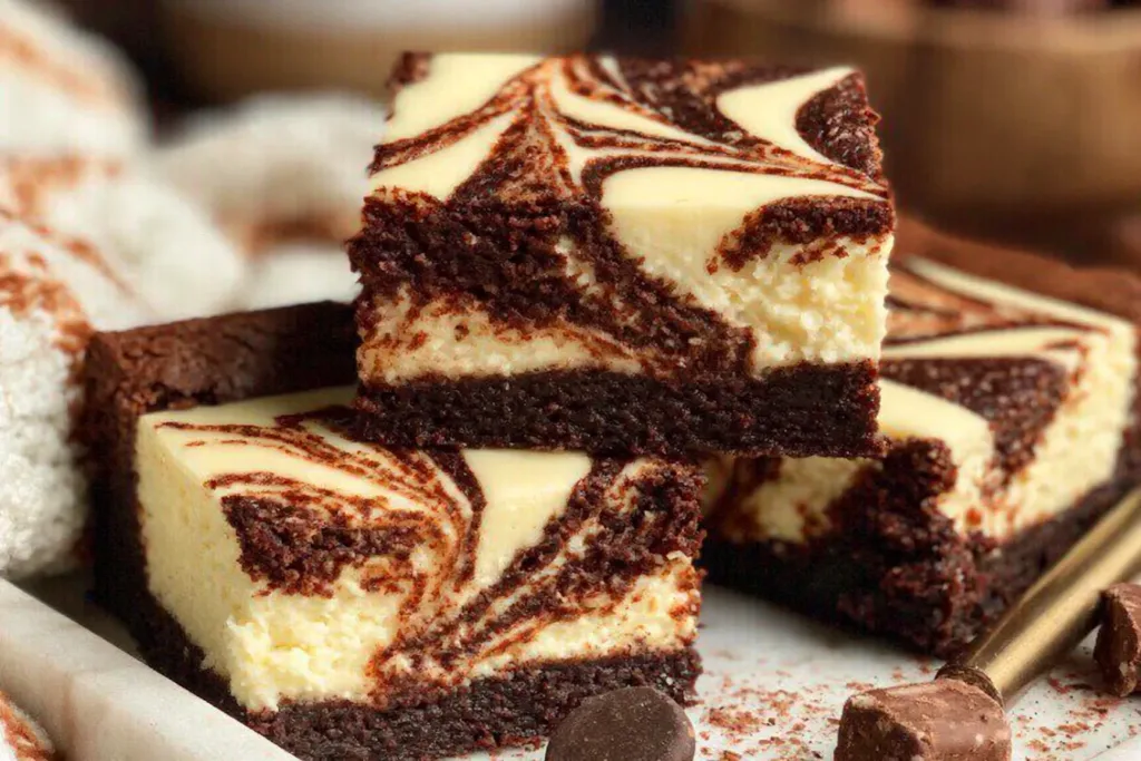 Chocolate Cheesecake Brownies Fresh Out of the Oven