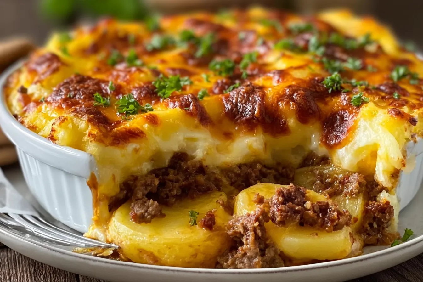 Cheesy Hamburger Potato Casserole: Comfort Food Bliss 4 Cheesy Hamburger Potato Casserole