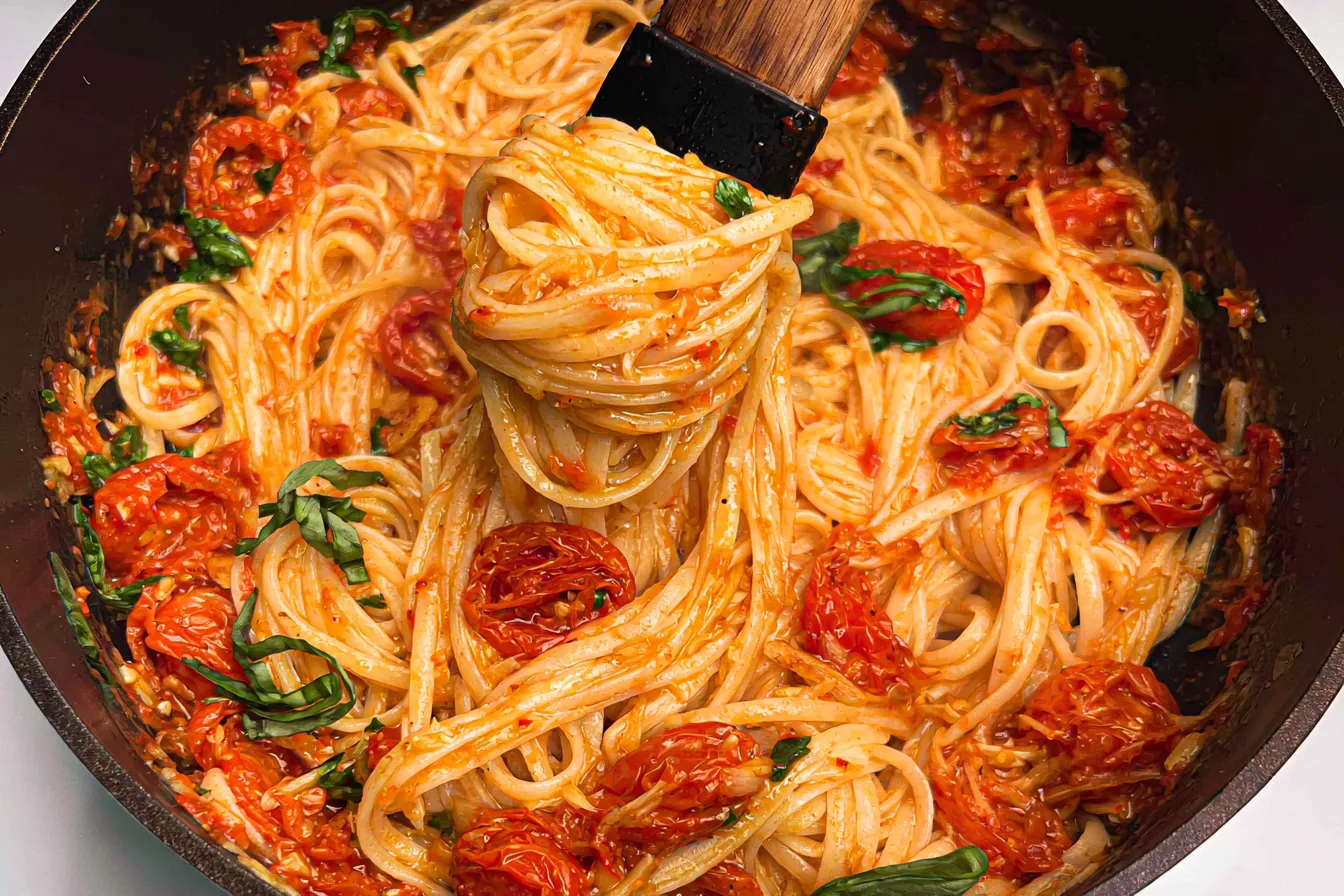 Cherry Tomato Garlic Pasta