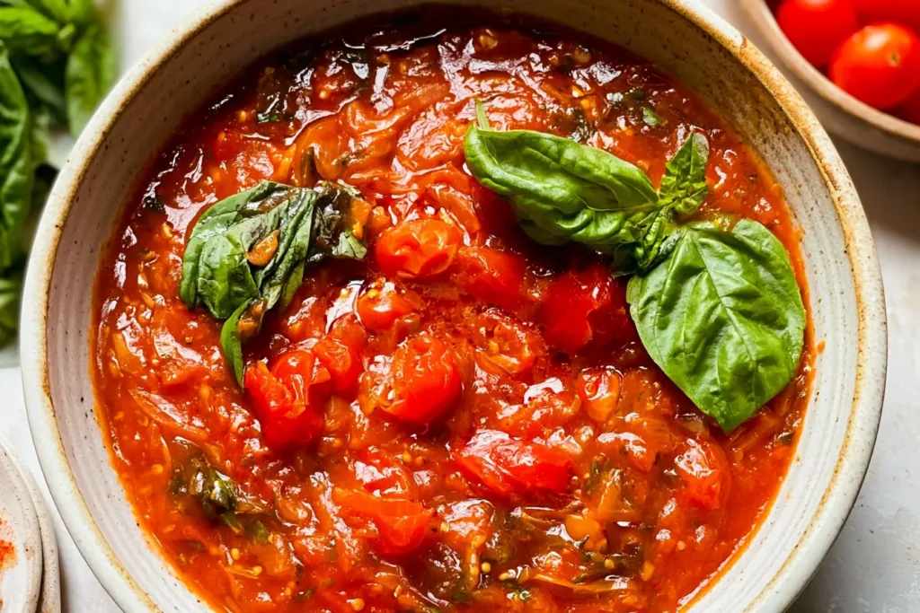 Delicious Bowl of Cherry Tomato Pasta Sauce
