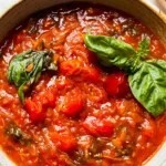 Delicious Bowl of Cherry Tomato Pasta Sauce