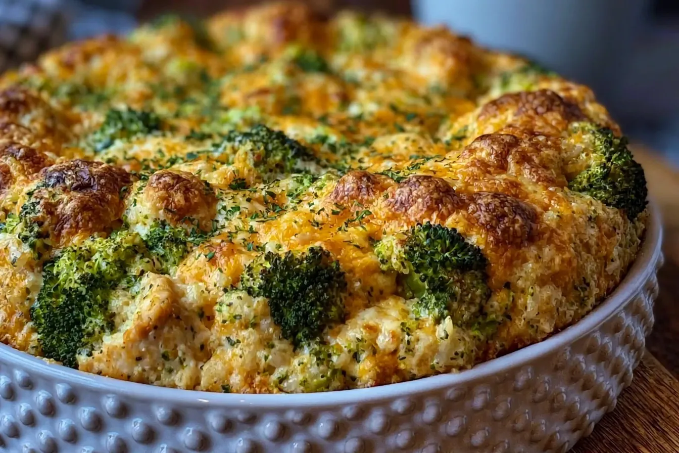 Chicken Broccoli Rice Cheese Casserole Easy Homemade Cozy Dinner Recipe 