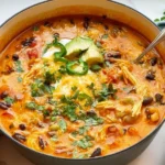 Hearty Chicken Enchilada Soup in a Bowl