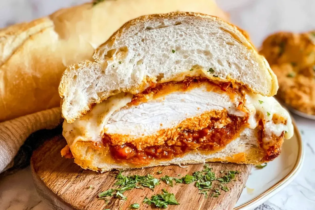 Delicious Chicken Parmesan Sub Ready to Devour