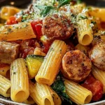 Delicious Chicken Sausage Pasta in a Bowl
