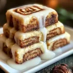 Delicious Cinnamon Roll Bars Fresh from the Oven