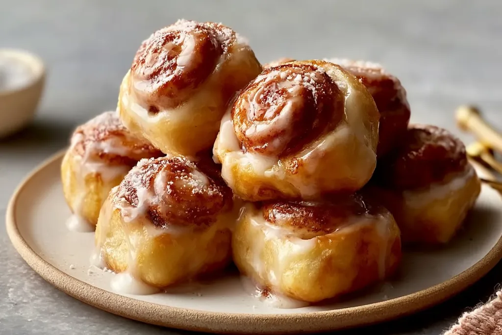 Cinnamon Roll Bites Freshly Baked