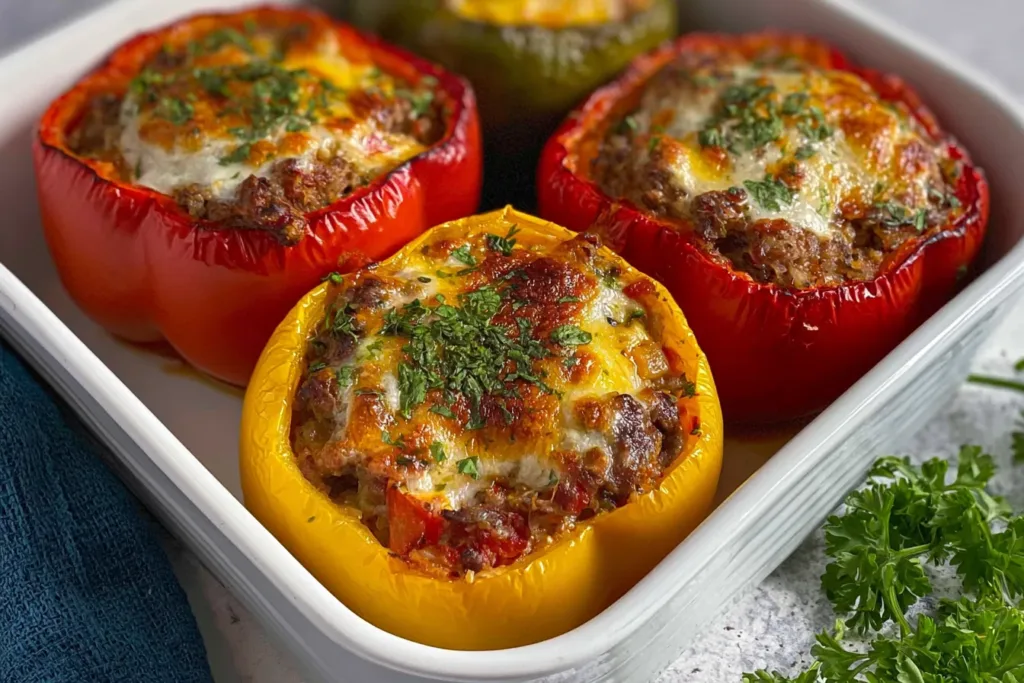 Classic Stuffed Peppers Ready to Serve