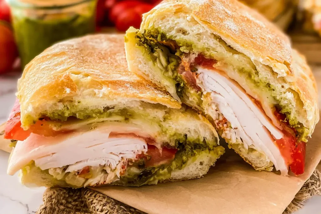 Delicious Copycat Starbucks Turkey Pesto Sandwich