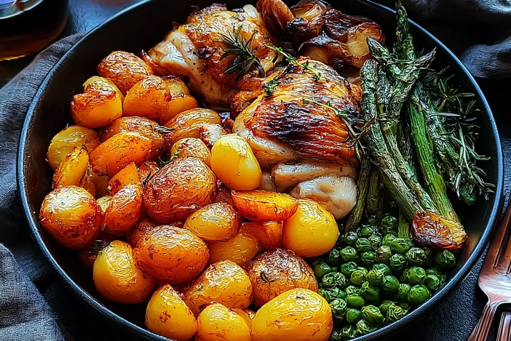 Cozy Autumn Chicken Dinner with Roasted Vegetables