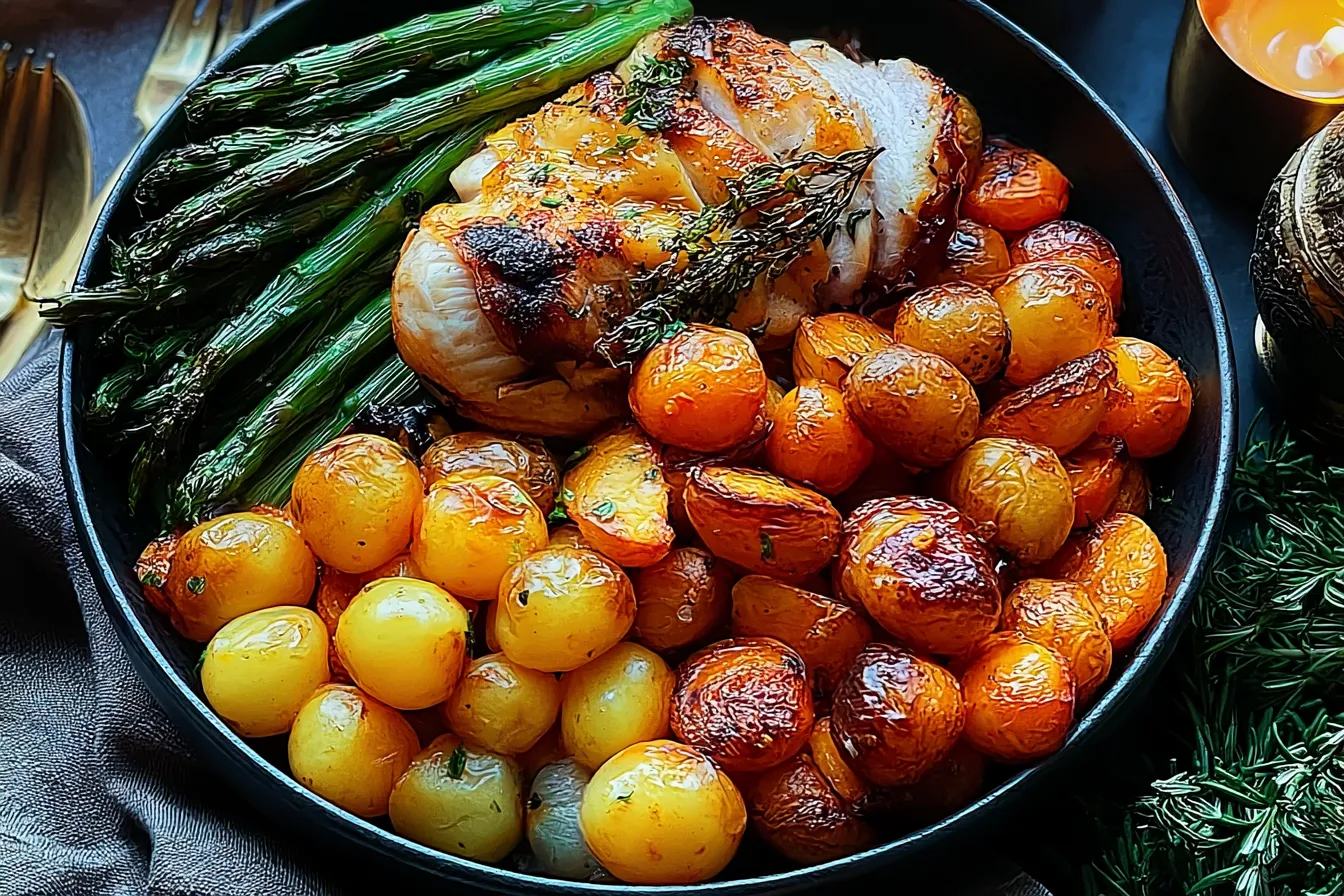 Cozy Autumn Chicken Dinner with Roasted Vegetables for a Family Feast