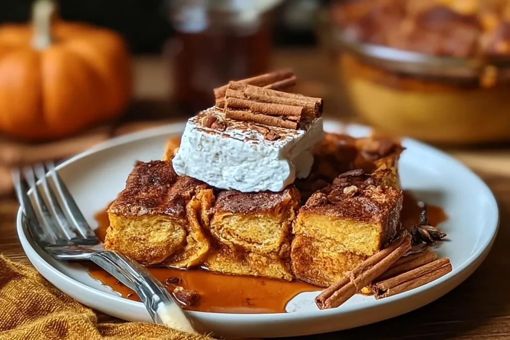 Cozy Pumpkin Spice French Toast Casserole