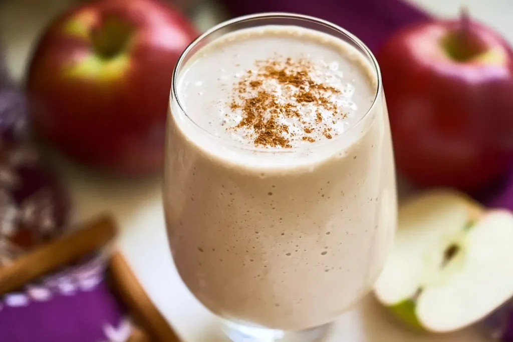 Creamy Apple Smoothie in a Glass