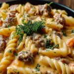 Creamy Beef Pasta Easy Recipe on a Plate
