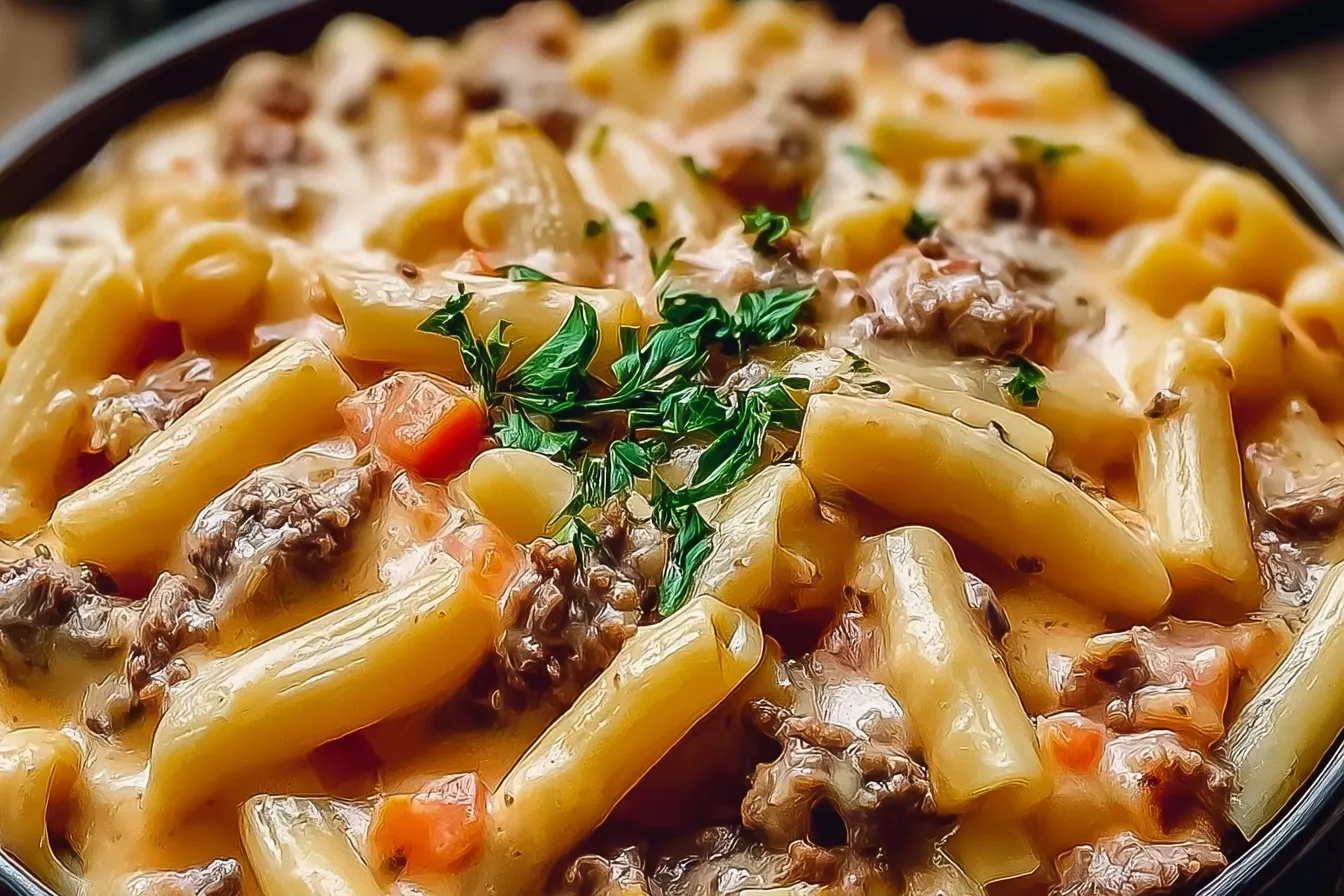Creamy Beef Pasta Easy and Quick Recipe 