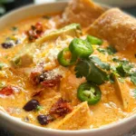 Delicious Creamy Chicken Tortilla Soup Bowl