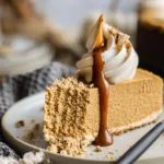 Creamy No Bake Pumpkin Cheesecake Slice