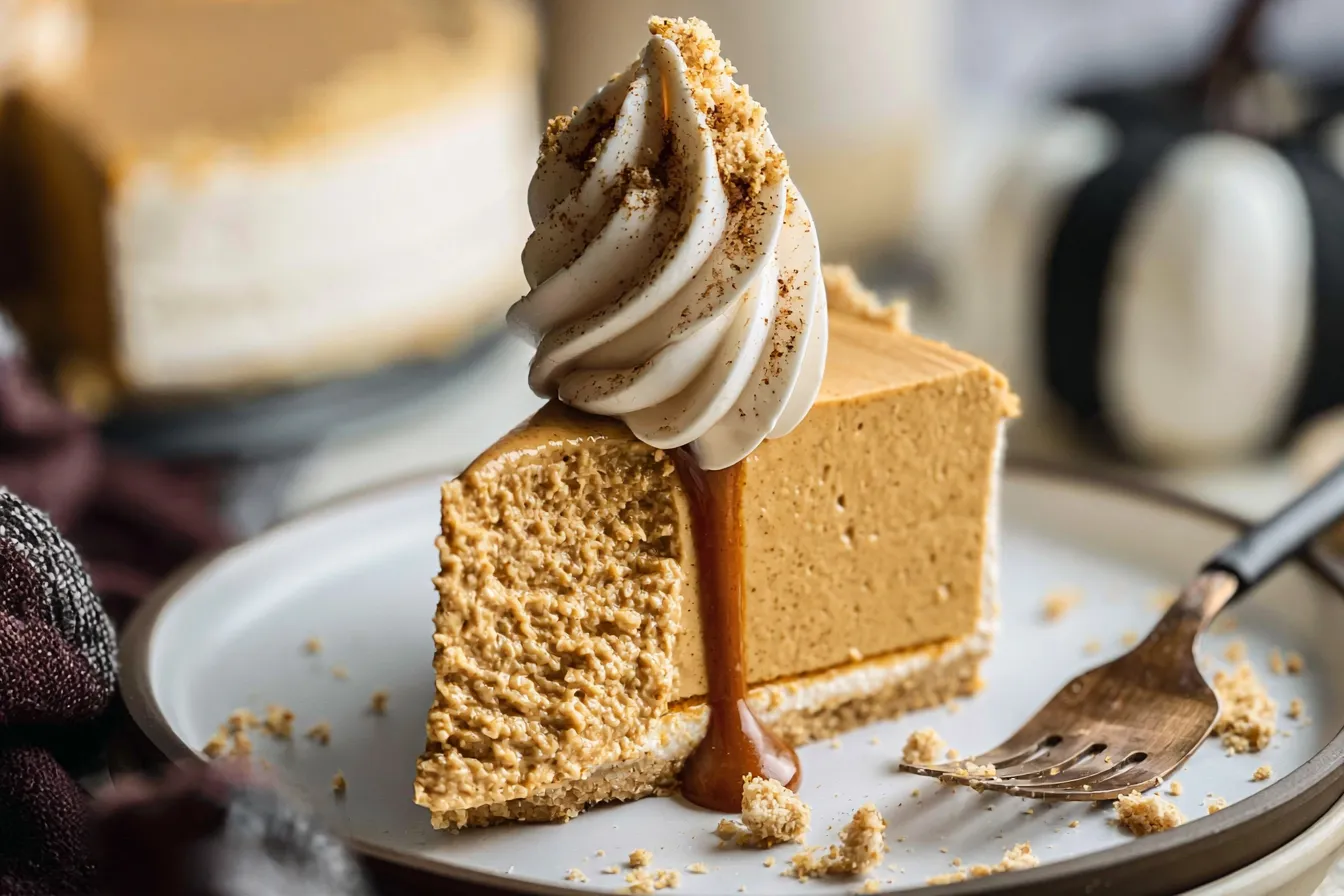 Creamy No Bake Pumpkin Cheesecake 