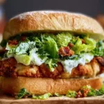 Crispy Chicken Caesar Sandwich: A Flavorful Delight Awaits! 5 Crispy Chicken Caesar Sandwich on Toasted Bread