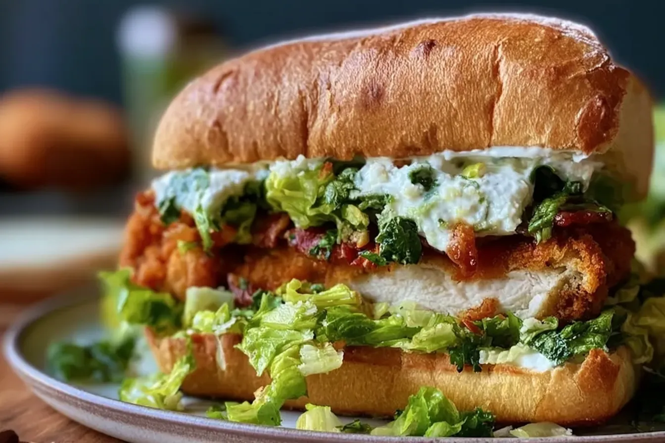 Crispy Chicken Caesar Sandwich: A Flavorful Delight Awaits! 4 Crispy Chicken Caesar Sandwich