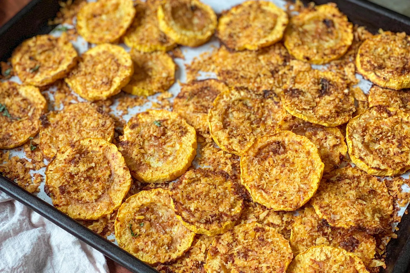 Crispy Parmesan Crusted Yellow Squash 