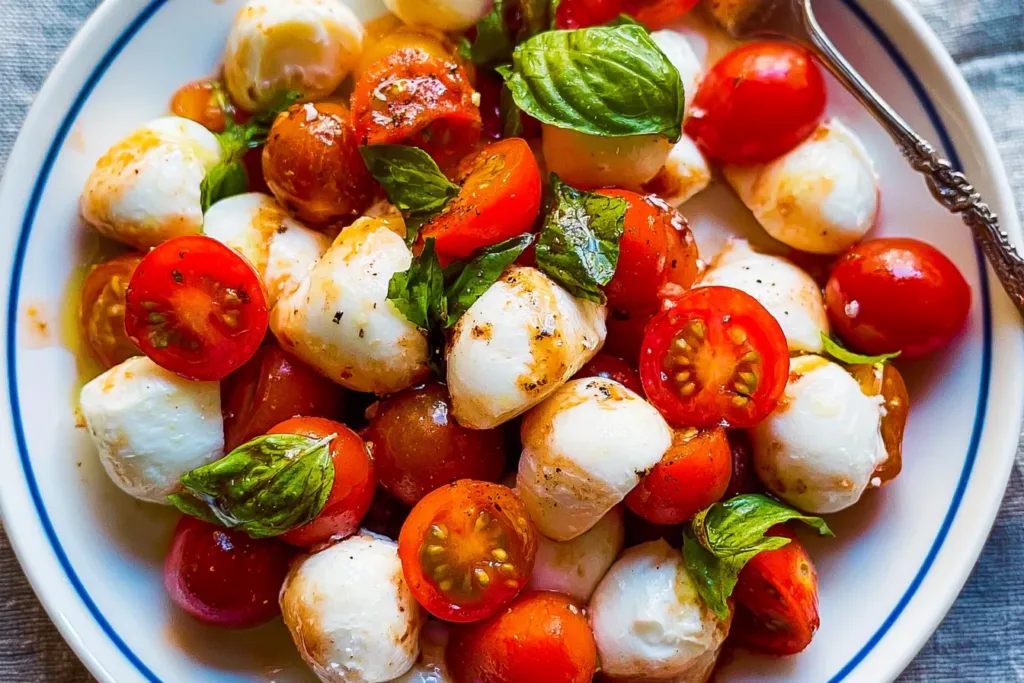 Delicious Caprese Salad with Cherry Tomatoes