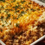 Easy Cheesy Beef and Rice Casserole Freshly Baked