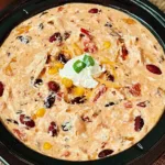 Easy Crock Pot Cream Cheese Chicken Chili: Comfort at Its Best 5 Easy Crock Pot Cream Cheese Chicken Chili in a Bowl