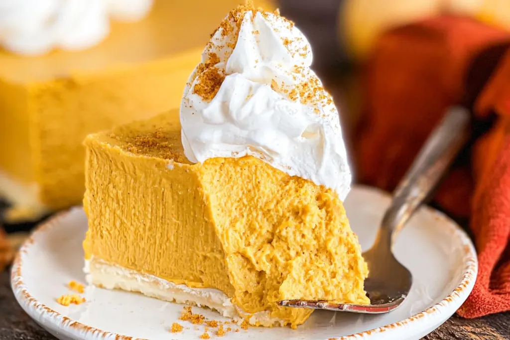 Delicious Easy No Bake Pumpkin Cheesecake Slices