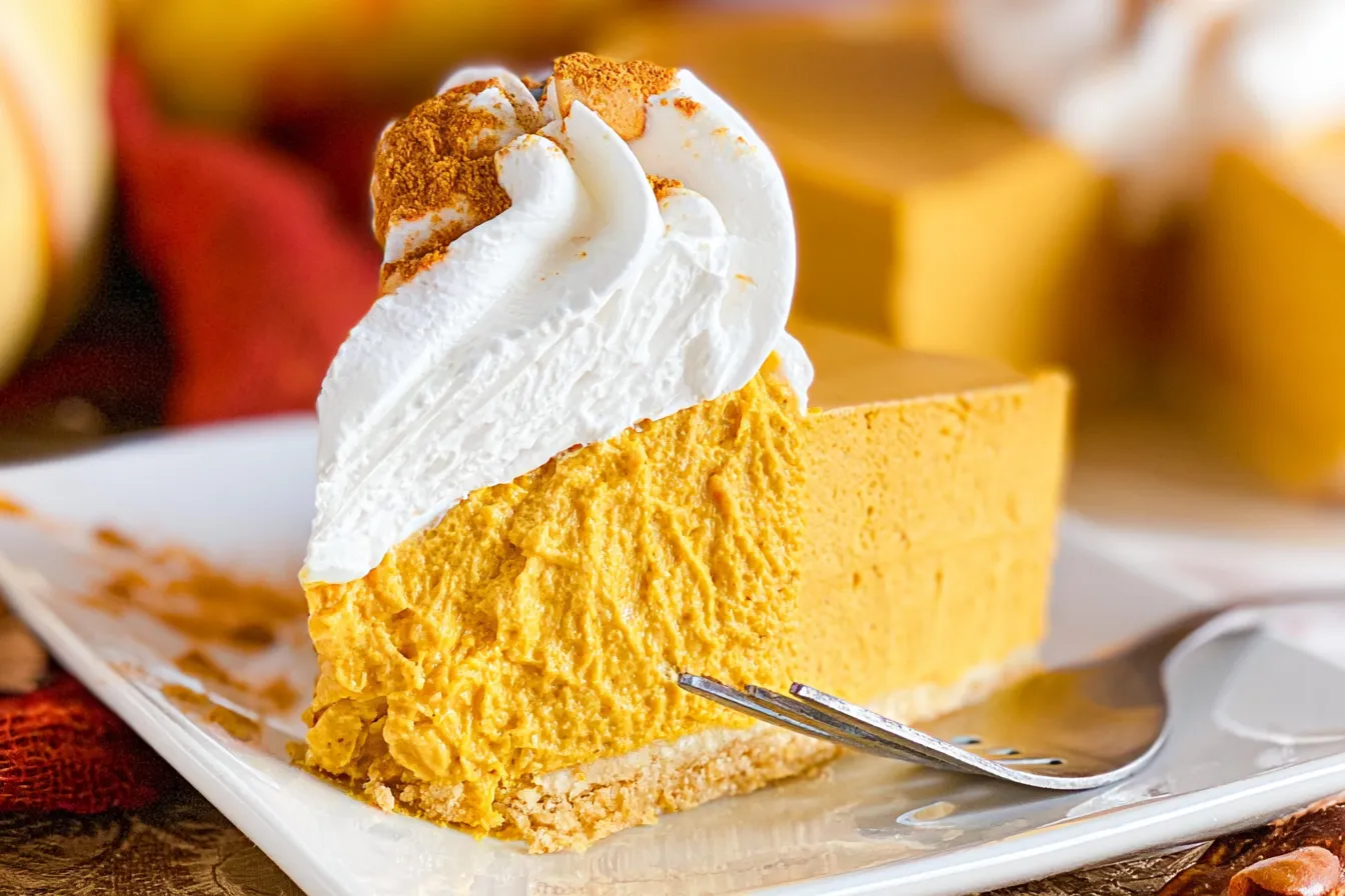 Easy No Bake Pumpkin Cheesecake 
