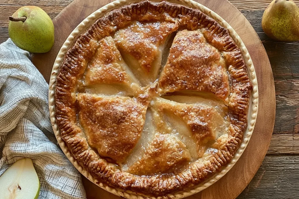Easy Pear Pie Freshly Baked
