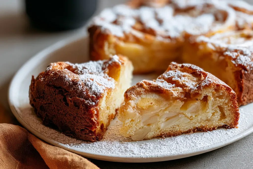 French Apple Cake Slice