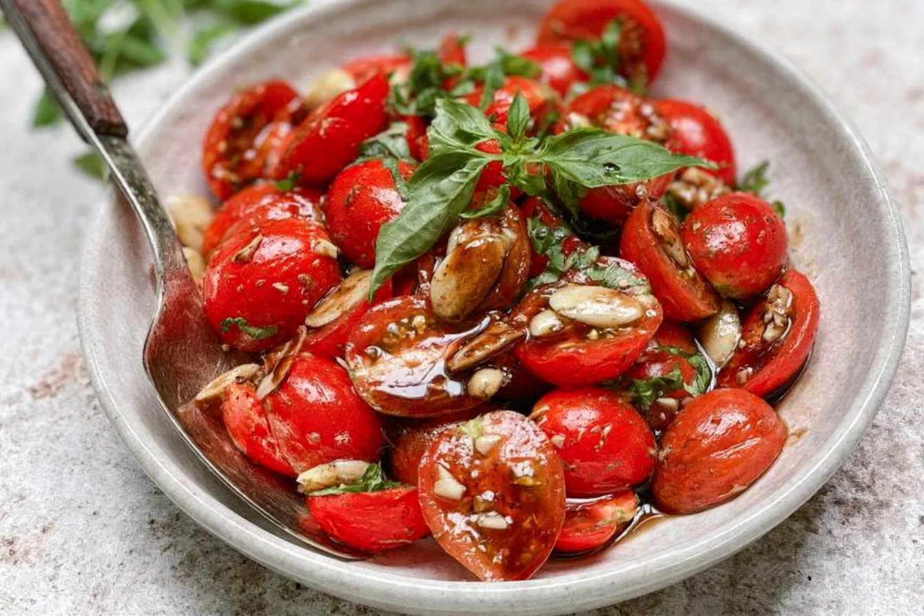 Fresh Marinated Tomatoes with Balsamic Vinaigrette