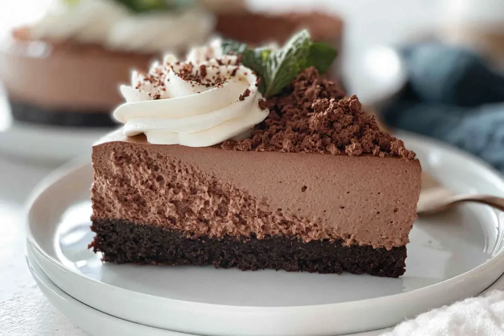 Delicious Gluten-Free Chocolate Mousse Cake Slice