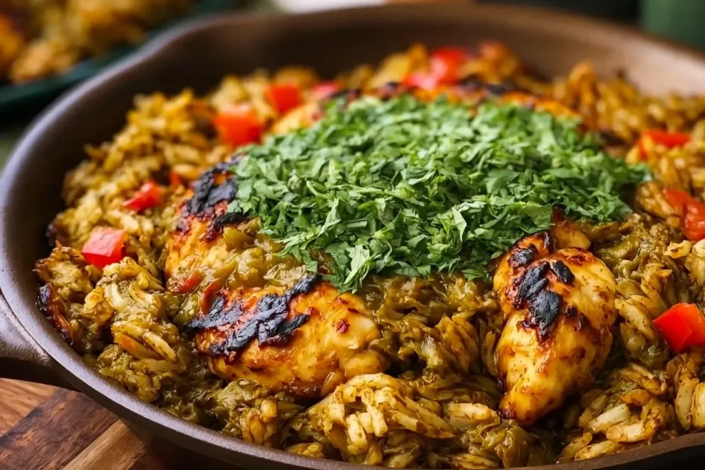 Hatch Chili Chicken and Rice Skillet