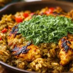 Hatch Chili Chicken and Rice Skillet