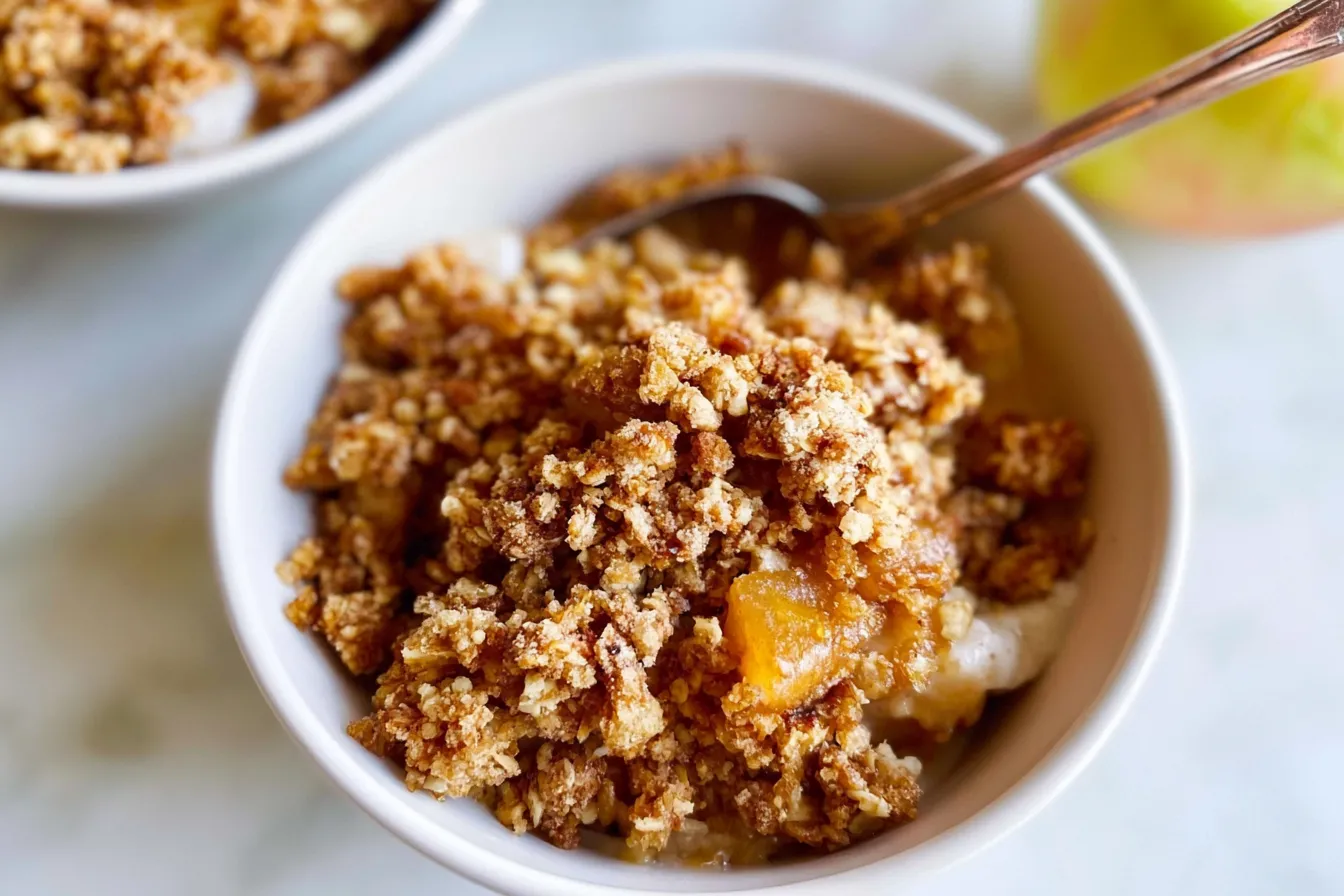 Healthy Breakfast Apple Crumble 