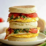 Healthy Breakfast Sandwich (make ahead recipe) for Busy Mornings 5 Healthy Breakfast Sandwich (make ahead recipe) on a Plate