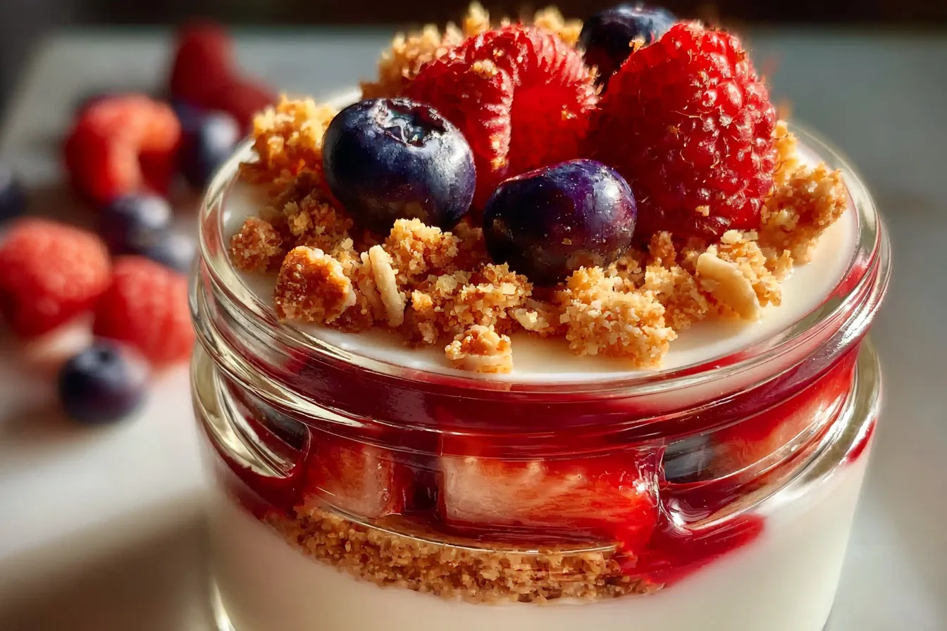 High Protein Cheesecake Jars No Bake Low Calorie 