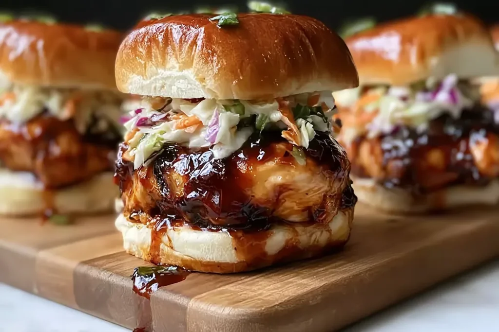 Honey Chipotle Chicken Sliders Plated for a Delightful Meal