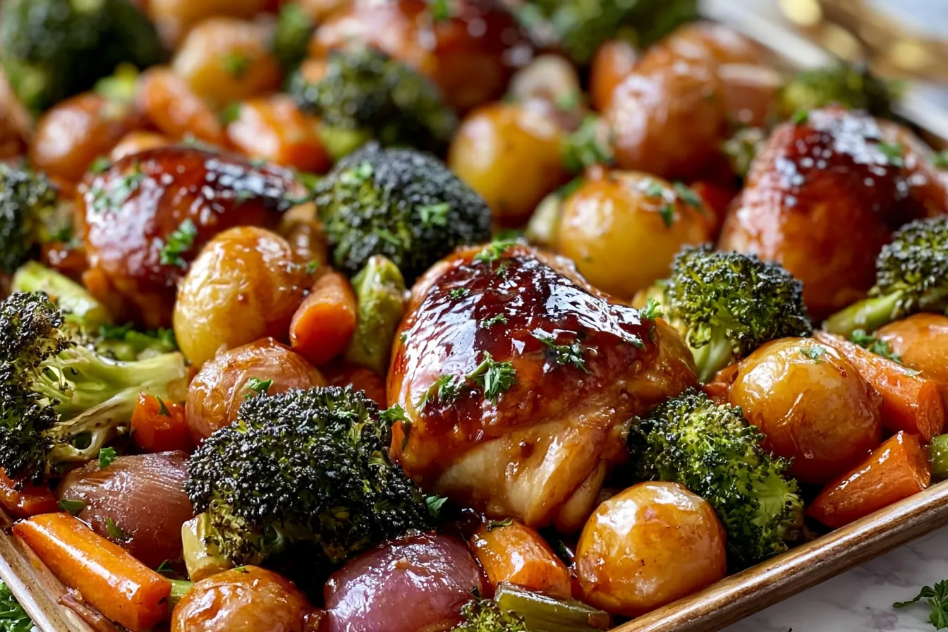 Honey Garlic Sheet Pan Dinner 