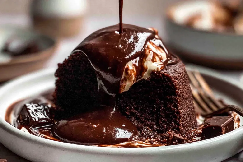 Decadent Hot Chocolate Fudge Cake Slices