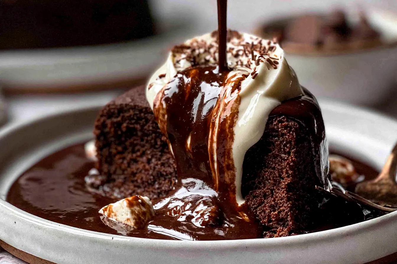 Hot chocolate fudge cake 