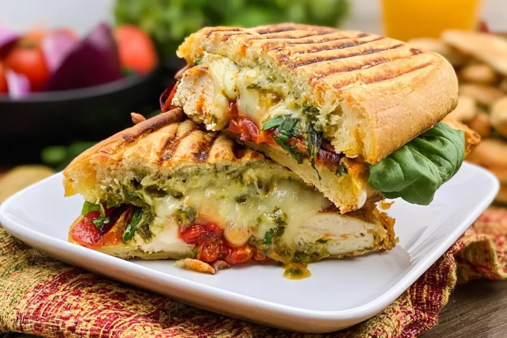 Italian Chicken Panini Close-Up: Irresistible & Flavorful