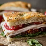 Italian Turkey Focaccia Sandwiches: A Flavorful Delight! 5 Italian Turkey Focaccia Sandwiches Ready to Serve